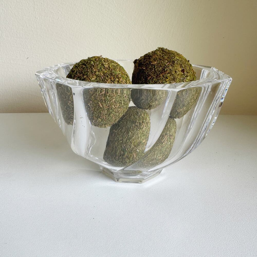 Vintage Orrefors Octagonal Crystal Residence 6 1/4" Bowl Signed